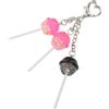 TOPPERFUN Lecca-lecca Decorazione Versatile e Leggera Portachiavi in Resina e Lega Rosa a San Valentino per Borsa o Portafoglio, Regalo per Coppie