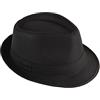 Miobo Cappello di Paglia, Cappello Panama, Cappello Fedora, Design Trilby, Protezione Solare 54 Tinta Unita Nero