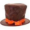WESIEVYA Cappello per Uomo Alto e Marrone Accessorio per Costume Formale Giochi di Ruolo Feste Tema Spettacoli Teatrali