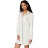 Amazon Essentials Camicia da Notte con Bordi Tubolari (Taglie Forti Disponibili) Donna, Avorio, M