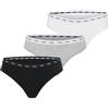 Fila Perizoma Donna Cotone, Set da 3, Grigio A (XS)