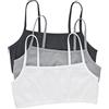 Hanes Cropped Bralette, Breathable Pullover Bra, Crop Top, Solid Or Assorted, 3-Pack Reggiseno Donna (Pacco da 3)
