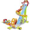 Dickie Toys ABC - Jays Jump N Fun Tower (66 x 72 x 64 cm) - pista da corsa per auto a partire da 1 anno con Looping, Schanze & 2 auto giocattolo, autostrada giocattolo per neonati e bambini dai 12