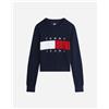 Tommy Hilfiger Big Flag W - Maglione - Donna - Blu Navy