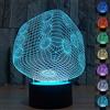 KJsdaADSA Luce notturna a illusione ottica con dadi LED 3D, 7 interruttore tattile cambia colore Alimentato tramite USB Lampada da tavolo per arredamento camera da letto Regali per bambini