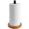 Nakloe - Porta Rotolo di Carta da Cucina - Supporto per Rotolo di Carta da Cucina - Porta Rotolo Cucina - con Base in Bambù e Stile Moderno