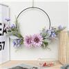 LOMOHOO Ghirlanda Decorativa per Porta di Fiori Artificiali - Benvenuto, Autunno, Decorazione in Metallo per Matrimonio, Soggiorno