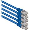1aTTack.de® 2m - azul - 5 Stück - CAT6 CAT 6 Ethernet LAN cable de red SET 1000 Mbit/s CAT6 Doble blindado PIMF 250MHz libre de halógenos compatible con CAT5e CAT6a CAT7 CAT8
