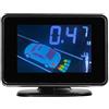 aqxreight Sistemas del Sensore di Parcheggio per Auto con 8 Sensori - Inversione Anteriore e Posteriore con Avvertimento Sonoro, Display a Distanza LCD Regolabile e modalità di (GREY)