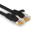 1aTTack.de - 1 cavo di rete Cat7 da 1,0 m, Cat.7 Ethernet, cavo patch Lan & Cat 7 per la massima velocità Internet e collega tutti i dispositivi con presa RJ 45 nero