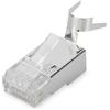 DIGITUS DN-219604 - Connettore a crimpare Cat 6A - 100 Pezzi - Connettore di Rete RJ45 schermato - per Cavi di Rete Cat6A - 10GBase-T - 8P8C - da AWG 23/1 a AWG 22/1