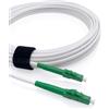 Elfcam® - Cavo Fibra Ottica LC/APC per LC/APC Simplex Monomodale, OS2 9/125µm, Bianco (0,5M)