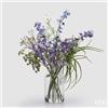 EDG Enzo De Gasperi Composizione Orchidea Phalaenopsis Artificiale H 84 Cm con Foglie e Vaso White Violet