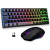 THE G-LAB Pacchetto Gaming Wireless 2 In 1 - The G-Lab - Combo Hydro - Tastiera A Membrana Silenziosa E Reattiva + Mouse - Nero