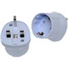 Double Dragon EU to UK Plug Adapter | European 2-Pin to UK 3-Pin Travel Adapter | Schuko & Europlug from France, Germany, Spain, Italy to UK Socket | BS8546 Certified, 13A Fused - White (2 Pack)