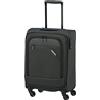 paklite trolley a mano 4 ruote, leggero, DERBY, elegante trolley a guscio morbido piccolo con chiusura TSA + funzione di aggancio, 55 cm, 41 litri