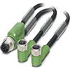 Phoenix Contact Cavo di distribuzione M12/M8/M8 1xmaschio/2xfemmina diritto/angolare. 3/3 poli. Codifica A, 48 V, 4 A, numero di conduttori 3,