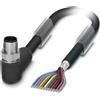 Phoenix Contact Cavo sensore Phoenix Contact M12 PUR a 12 poli, pin angolato schermato/trascinato. Codifica A, lunghezza 10,0 metri