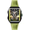 Nubeo Orologio da uomo 44 mm Space Maven Automatic Limited Edition con cinturino in silicone NB-6077, Cachi scuro