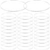 MAGICLULU Gioielli di Moda Design Rotondo Elegante e Minimalista Rigido Argento in Ferro, Set da 50 Pezzi Bracciale da Donna per Ogni Occasione