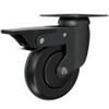 ROCARR RUOTA D.80 SUPP.PIAS.GIR.VERN.NERO C/FRENO RUOTA NYLON NERO C/PAR. PLAS.NERA