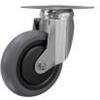 ROCARR RUOTA D.80 SUPP.PIAS.GIR CROM. RUOTA NYUGOM. GRIGIA C/PAR. PLAS.NERA
