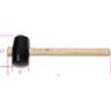 BETA TOOLS 1393 70 MAZZUOLE CON DOPPIA TESTA IN GOMMA DURA, MANICO LEGNO