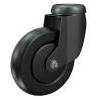 ROCARR RUOTA D.80 SUPP.FORO.PASS.12 VERN.NERO RUOTA NYLON NERO C/PAR. PLAS.NERA