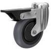 ROCARR RUOTA D.80 SUPP.FORO.PASS.12 CROM. C/FRENO RUOTA NYUGOM. GRIGIA C/PAR.