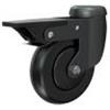 ROCARR RUOTA D.80 SUPP.FORO.PASS.12 VERN.NERO C/FRENO RUOTA NYL. NERO C/PAR. PLAS.NERA
