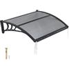 VEVOR Tettoia Parasole per Ingresso Tettoia per Porte Finestre con Canale di Drenaggio Protezione da Pioggia Neve Sole, Dimensioni 755 x 1000 x 240 mm, Pensilina per Porta Balcone Cortile Giardino