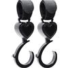 Generic Ganci per passeggino - 2 x ganci girevoli per passeggino, ganci in ABS, clip per passeggino a 360 gradi, clip e ganci per passeggino, clip per carrozzina, clip per borsa, organizer e bottiglie d'acqua