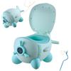 Relaxdays Vasino aereo per bambini con coperchio, HLP: 27x31x40 cm, menta | inserto rimovibile, da viaggio
