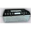 New Little Birds Fauna Box Contenitore Acquario per Pesci Tartarughe Rettili 42 x 26 x 16 cm cod. AE420 Trasparente/Nero