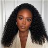 WENYAN Half Wig Human Hair Glueless Wig Human Hair Deep Wave 14 Inch | Upgrade 3 in 1 Half Wigs With Drawstring Seamless Clip Ins Flip Over 180% Density No Glue No Lace Natural Color
