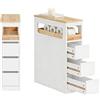 SoBuy Carrello Cucina Mobiletto Salvaspazio con Ruote 65x23x82cm