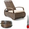 BOYIFEIJIE Rotolo di rattan sintetico da 65 m, per riparazione di mobili in rattan, mobili da giardino, sedie, tavolo, cesto, materiale di ricambio, resistente alle intemperie e resistente (marrone