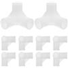 Toyvian Connettore Kit di Collegamento in Plastica Bianca 3 Vie per Guardaroba 10 Pezzi per Ottimizzare Spazio in Armadi e Asciugatrice