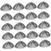 POPETPOP Stampini per Crostatine 20pezzi in Acciaio Inossidabile, per Cupcake | Argento, Superficie Liscia e Facile da Pulire, per Pasticceria e Cucina Domestica