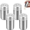 ESYFOR Sale e Pepe in Acciaio Inox,ESYFOR 4 Pezzi 15ml Mini Saliera da Viaggio Portatile Saliera da Tavola Pratico Salieras e Pepiera con Coperchio per Campeggio, Ristoranti, Barbecue All'Aperto