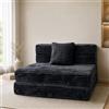 ANONER Divano Letto Pieghevole 4 in 1 1 Posto, Grigio scuro