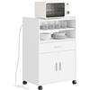 SoBuy Carrello Cucina con Stazione di Ricarica 4 in 1 61,5×40×92 cm
