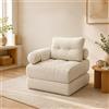 ANONER Divano Letto Pieghevole 2 in 1 1 Posto, Beige