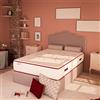 Baldiflex Emporio Materasso Amour 160x200 cm 4 cm Memory e 18 cm Waterfoam Alto 24 cm Rivestimento sfoderabile e Lavabile
