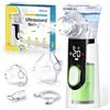 Mistara Aerosol Portatile Silenzioso per Adulti e Bambini - Macchina Aerosol con Display LED e Timer Digitale, Auto-Pulizia, USB-C Ricaricabile, Maschere e Boccaglio