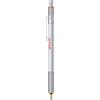 rOtring 800 penna a sfera | punta mediainchiostro nero | corpo argento | ricaric
