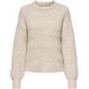 ONLY Onlgila Life LS Structure O-Neck BF Knt, Bianco e Grigio, S