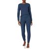 Amazon Essentials Donna Set Pigiama a Nido d'Ape Vestibilità Aderente, 2 Pezzi a Maniche Lunghe