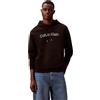 Calvin Klein Uomo Felpa con Cappuccio Terry con Tasca a Marsupio, Nero (Black), 2XL
