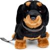 Uni-Toys - Bassotto, in piedi (con guinzaglio) - 28 cm (lunghezza) - cane di peluche, animale domestico - peluche